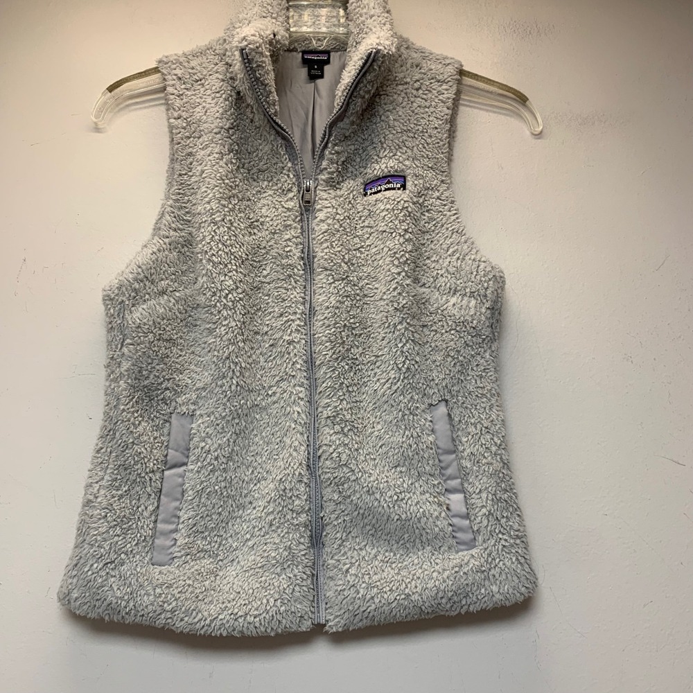 Patagonia Los Gatos Fleece Vest Women Small Grey Excellent Full Zip 15075